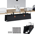 Zilink No Drill Under Desk Cable Management Tray 30" Cord Organizer for Table Clamp/Screw Mount Desk Cable Management Sturdy Waterproof Fabric Cord Hiders for Office, Home