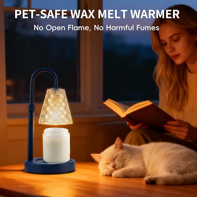 Candle Warmer Lamp with Timer Dimmable, Birthday Gifts for Women Mom, House Warming Gifts New Home Decor, Wax Melt Warmer for Jar Candles with 2 Bulbs