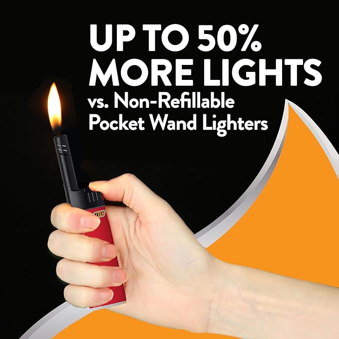 BIC EZ Reach Candle Lighter, The Ultimate Lighter with Wand for Candles, Colorado, Assorted Designs, 6 Count Pack of Lighters
