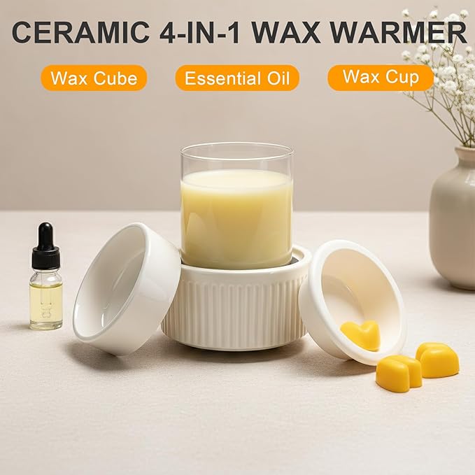 VICTORIA AROMA Ceramic Wax Warmer with Timer, Candle Wax Melter & Wax Burner for Scented Wax Melts, Electric Fragrance Wax Melt Warmer for Home Office Decor Ideal Gift