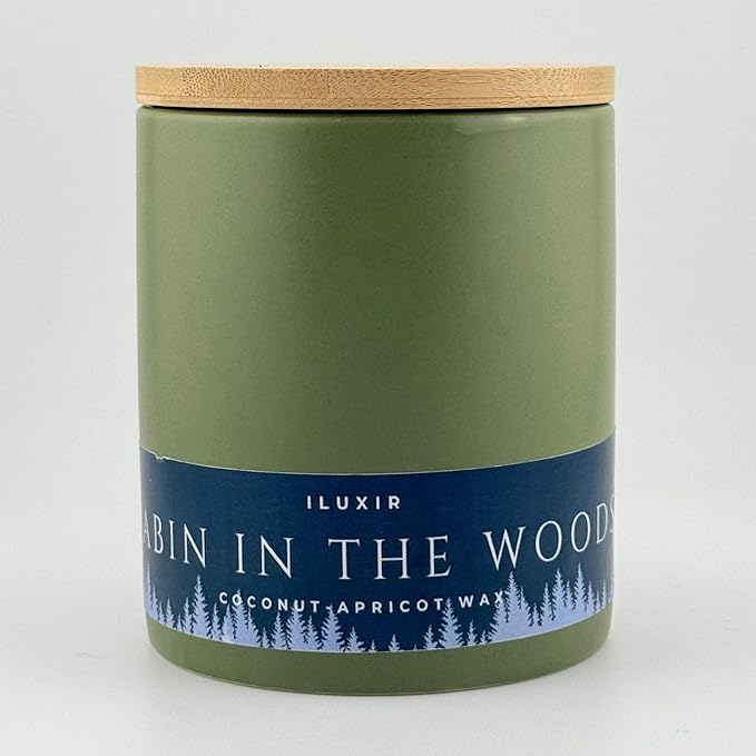 Cabin in The Woods Fall Scented Candles – Handcrafted Fraser Fir Candle with Coconut Wax, Amber and Cedar Scented, Woodsy, Phthalate-Free Autumn Candle for Home Decor (13 oz.)