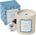 Companion Candles Cuddle Me Cozy Pet-Friendly Scented Candle – Linen, Cotton & Musk Fragrance - Coconut Soy Wax Candle with Wooden Wick, Approx. 50-Hour Burn Time, Made in USA, 11.8 oz