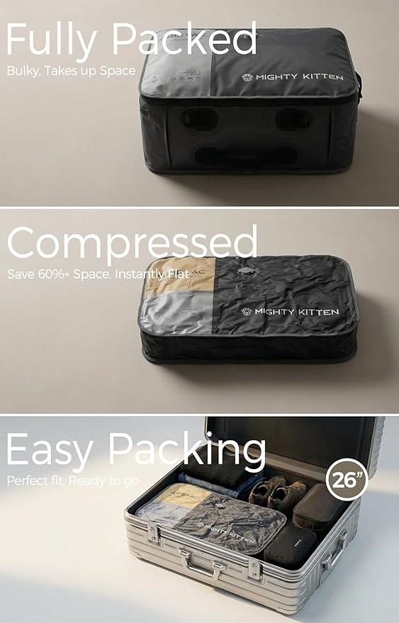 IKYWT Vacuum Storage Bag Kit with Pump, 41L Compression Bag for Home Organization & Long Trips, Vacuum Seal Storage for Luggage & Seasonal Storage (1-Pack)