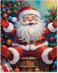 QZOTRXI Christmas Paint by Numbers Kit for Adults, Happy Santa Claus Paint by Number Kits on Canvas,Acrylic Christmas Paint by Number for Home Decor UNFRAMED 20x16 inch