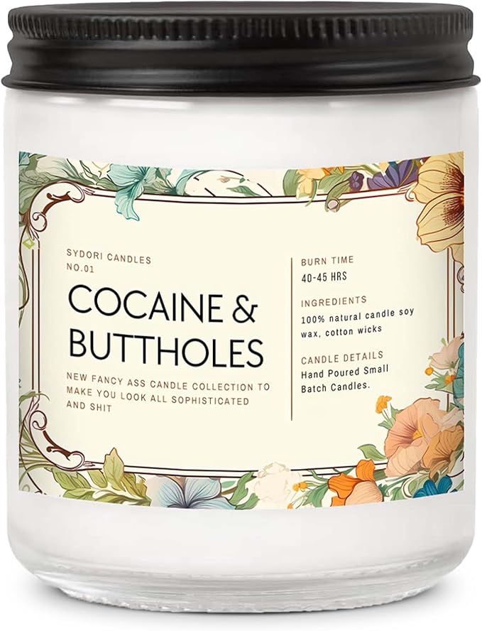 Funny Scented Candle – Sophisticated AF Lavender Candle – Gag Gift for Men, Women, Roommates, Coworkers – Housewarming, New Home, New Apartment, Dorm – 7oz Hand-Poured Soy Wax