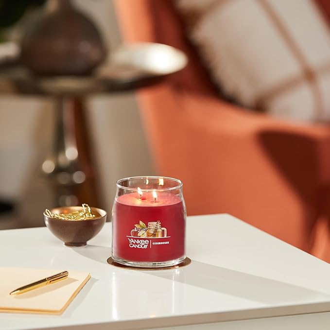 Yankee Candle Ciderhouse Scented Signature 13oz Medium Jar 2-Wick Candle Over 35 Hours of Burn Time
