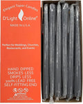D'light Online Elegant 12" Unscented Slate Gray Taper Premium Quality Candles Hand-Dipped, Dripless and Smokeless - Set of 12 Individually Wrapped (Slate Grey)