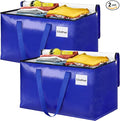 Moving Bags, Storage Bags with Sturdy Handles and Heavy Duty Zippers, Storage Totes for Space Saving, Moving & Storage, Collapsible Moving Supplies(100L, 2-Pack, Blue)