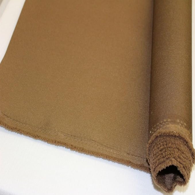 Mybecca Waterproof Canvas Marine Fabric 600 Denier Indoor/Outdoor PU Backing UV Protector Coyote Brown Mocha 1 Yard
