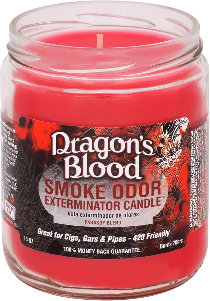 Smoke Odor Exterminator 13oz Jar Candle, Dragon's Blood