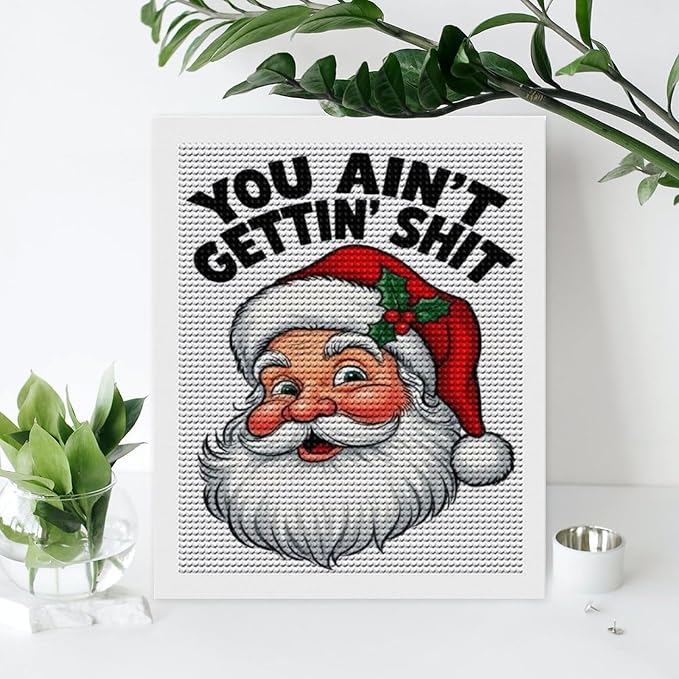 AIVKIEJK Diamond Painting Kits for Adults - Humorous Santa Claus Christmas Painting DIY 5D Full Drill Diamond Dots Paintings with Diamonds Gem Art and Crafts Home Decor 16"x20"