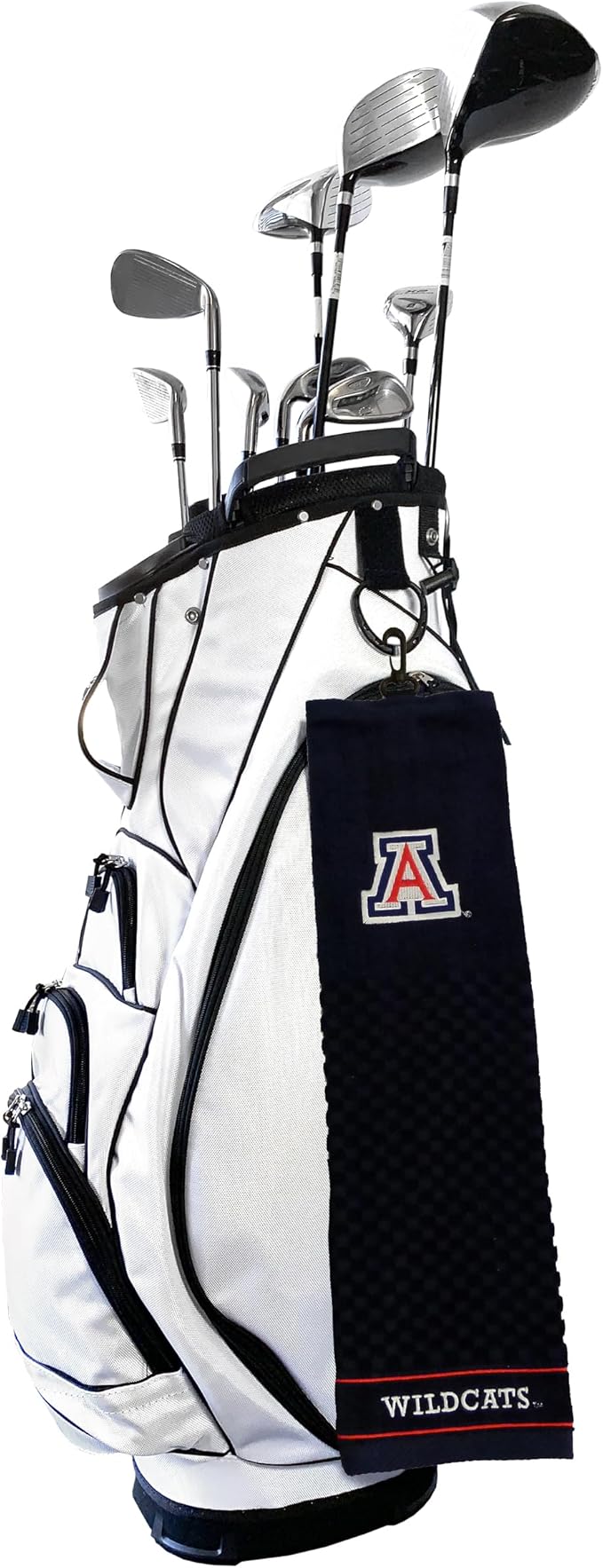 Team Golf NCAA Arizona Wildcats Embroidered Golf Towel Embroidered Golf Towel, Checkered Scrubber Design, Embroidered Logo
