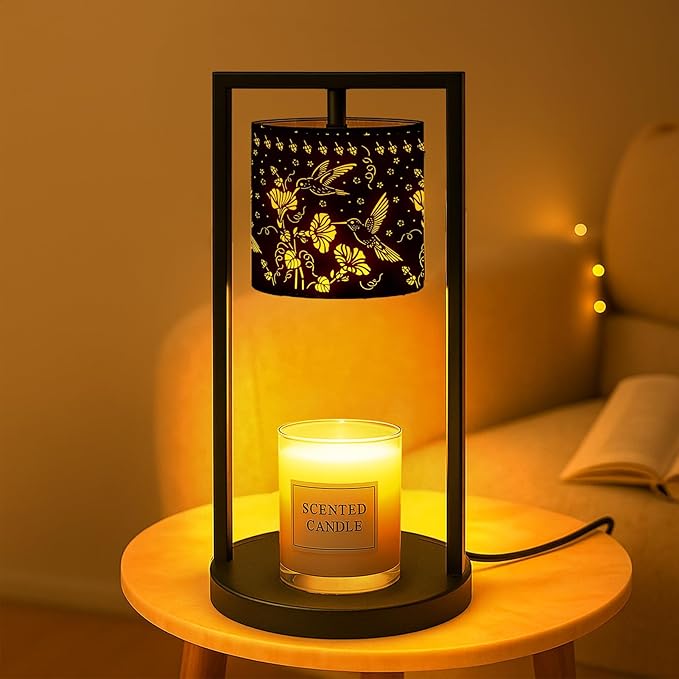 Candle Warmer Lamp with Timer Dimmer, 4 Adjustable Brightness Electric Candle Wax Melt Warmer, Best Birthday Gifts for Women Mom, Mothers Day Gifts, House Warming Gifts New Home Decor (Hummingbird)