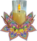 5D DIY Diamond Art Painting PVC Flower Candle Holders Tealight/Tea Light/Votive Candle Holder, for Table Centerpiece Home Décor Party Wedding Dinning-Flower-1