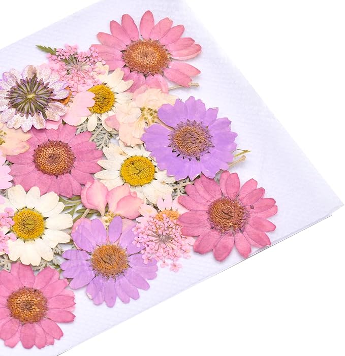 160 Pcs Dried Pressed Flowers for Resin, Real Pressed Flowers Dry Leaves Bulk Natural Herbs Kit for Scrapbooking DIY Art Crafts, Epoxy Resin Jewelry Molds, Candle, Soap Making, Nails Décor