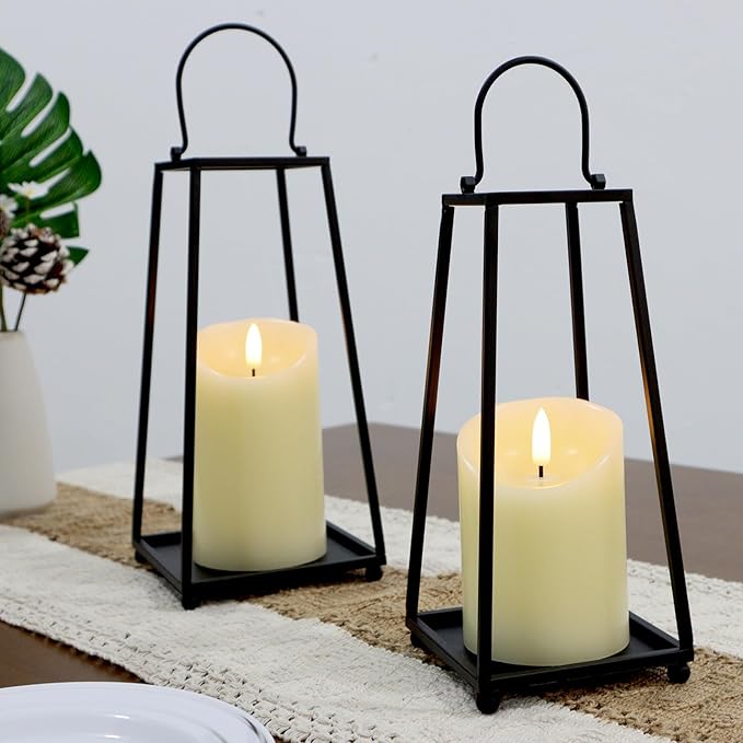 Flameless Candles Battery Operated with Remote Timer, 3D Flame Flickering, Last 500+ Hours Battery Candles, Ivory Real Wax LED Pillar Candle for Wedding Home Christmas Decorations, Set of 3