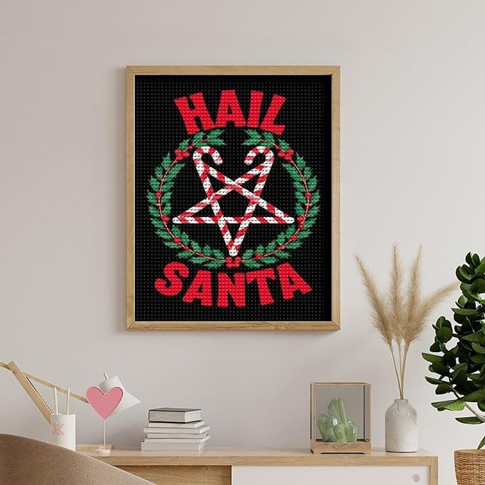 AIVKIEJK Diamond Painting Kits for Adults - Hail Santa Christmas Painting DIY 5D Full Drill Diamond Dots Paintings with Diamonds Gem Art and Crafts Home Decor 16"x20"