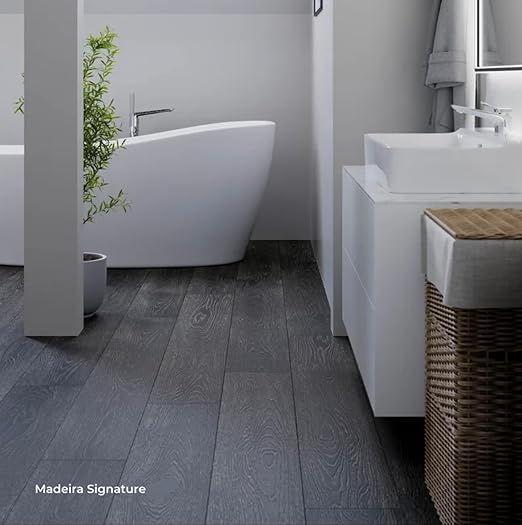 Flooret Luxury Vinyl Plank Flooring Dark Sample Kit | 6 Pieces of 12" Cut Samples from Real Planks | DIY Click Installation, 40 Mil Wear Layer, Waterproof and Scratch Resistant LVP