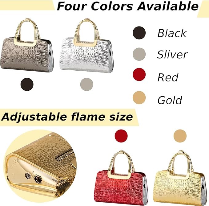 Cute Pretty Lighter - Soft Flame, Unique for Women, Candles, Camping, BBQ (No Butane Fuel) (08#)