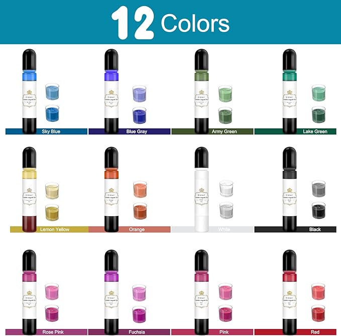 YRYM HT Candle Dye,12 Colors Candle Making Liquid Dye for Candle Making（12 Bottle）