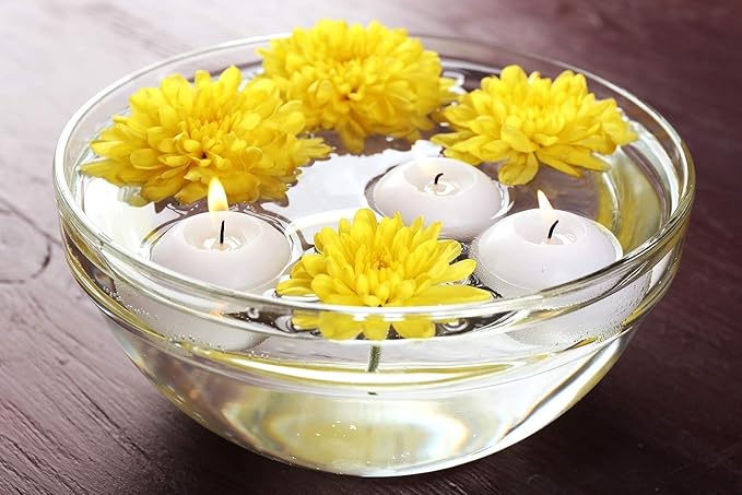 D'light Online Small 2 Inch Floating Candles Bulk Pack for Events, Mini Candles for Centerpieces, Weddings, Spa, Home Decor, Special Occasions and Holiday Decorations (Small - 2" - Set of 72, White)