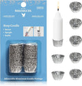 Taper Candle Fittings -Taper Candle Holders Fitters,Silver Bobeches for Candle Upright Set of 30