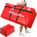 4 Pcs 96 Gallon Extra Large Moving Bags Heavy Duty Storage Bag with Strong Zipper Handle Foldable XXL Jumbo Storage Tote Packing Moving Box for College Dorm Travel Cloth Duffle (Red)