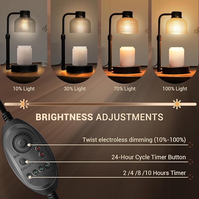 KLL Candle Warmer Lamp with Timer: Mothers Day Gifts, Gifts for Mom, Birthday Gift for Women - House Warming Gift New Home Decor - Wax Melt Warmer for Scented Jar Candles