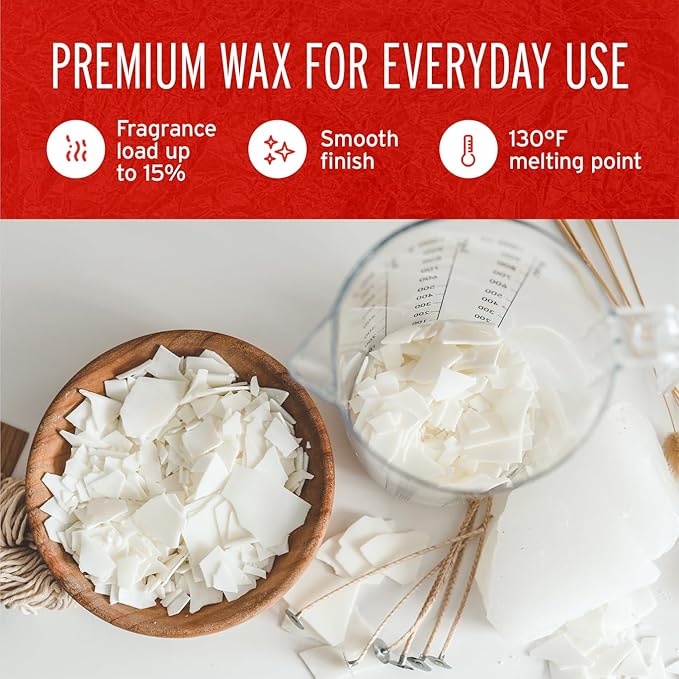 Blended Waxes, Inc. All-Purpose Soy Wax for Candle Making, Premium Soy Candle Wax, Ideal for Pillar, Melts/Tarts, and Container Candle Making, 20 lb Pack