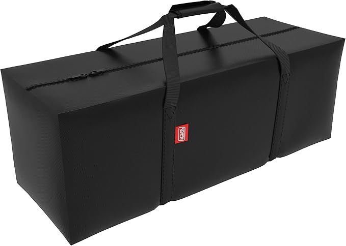 Outdoor Rectangular Cushion/Cover Storage Bag, Protective Zippered Storage Bags with Handles, 60"X20"X28" Black