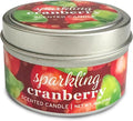 Greenwich Bay Hand-Poured Scented Candle in Decorative Tin – 4 oz/114 g Travel Candle with Lead-Free Wick, Vegetable Wax, Aromatherapy Gift, Single Wick – Made in USA (Sparkling Cranberry)