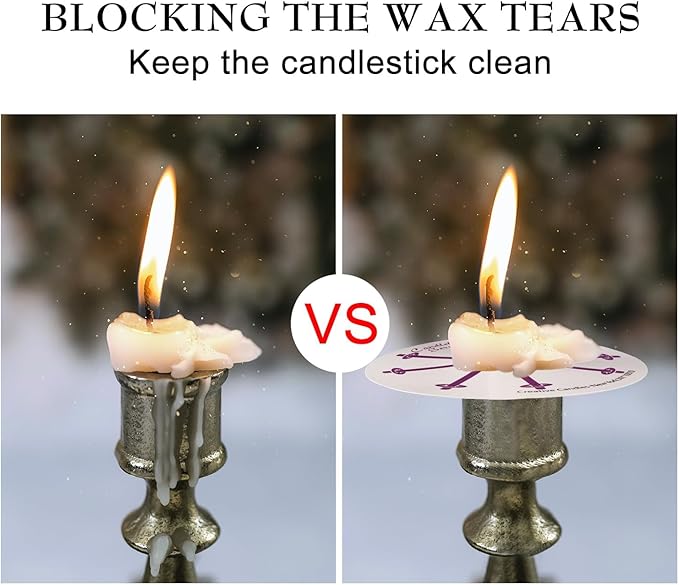 200 White Church Candles with Drip Protectors for Devotional Candlelight Vigil Service, Box of 200 Candles, Unscented White 5" H X 1/2" D, No Smoke
