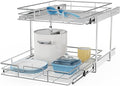 ROOMTEC Individual Pull Out Cabinet Organizer (22½"W x 21½"D), 2 Tier Spice Rack Organizer for Cabinet, Slide Out Drawer Pantry Shelf Organization and Storage for Kitchen Bathroom