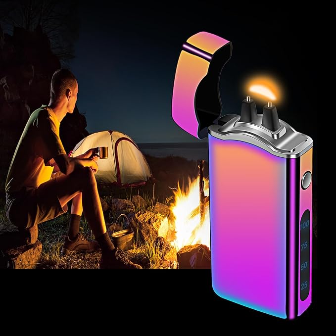 Big Arc Lighter Magical “Flame” USB Rechargeable Plasma Electric Cool Lighter (Colorful)