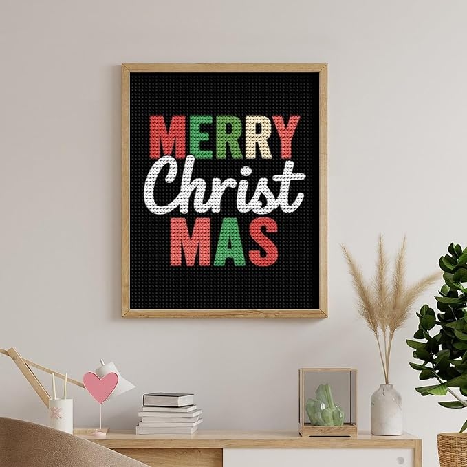 AIVKIEJK Diamond Painting Kits for Adults - Merry Christmas Painting DIY 5D Full Drill Diamond Dots Paintings with Diamonds Gem Art and Crafts Home Decor 16"x20"