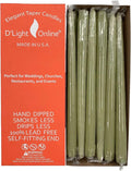 D'light Online Elegant 12" Sage Green Taper Candles Premium Quality Candles, Hand-Dipped Tapered Candles, Dripless and Smokeless - Set of 12 Individually Wrapped (12 Inch, Willow Green)