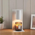 White L-Shape Candle Warmer Lamp with Timer Dimmable, New Home Decor for Bedroom, Office, Modern Living Room, Christmas Birthday New Year Gift for Women Man