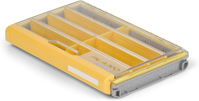 Plano EDGE Flex 3600 Tackle Storage, Includes 38 Flex Dividers, Gray and Yellow, Customizable Waterproof Tackle Box Organization, Rustrictor Rust-Resistant Technology