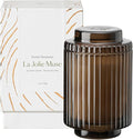 LA JOLIE MUSE Sandalwood Candles, Scented Candles for Home, Candle Gifts for Women & Men, Glass Jar Candle, 40 Hours Burning Time, Santal Himalayen, 7oz