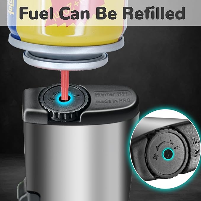 Urgrette 2 Pack Torch Lighter Refillable Butane Lighters Single Jet Flame Mini Pocket Lighter Gas Adjustable Flame for Camping BBQ Grill Candle Party (Without Fuel)