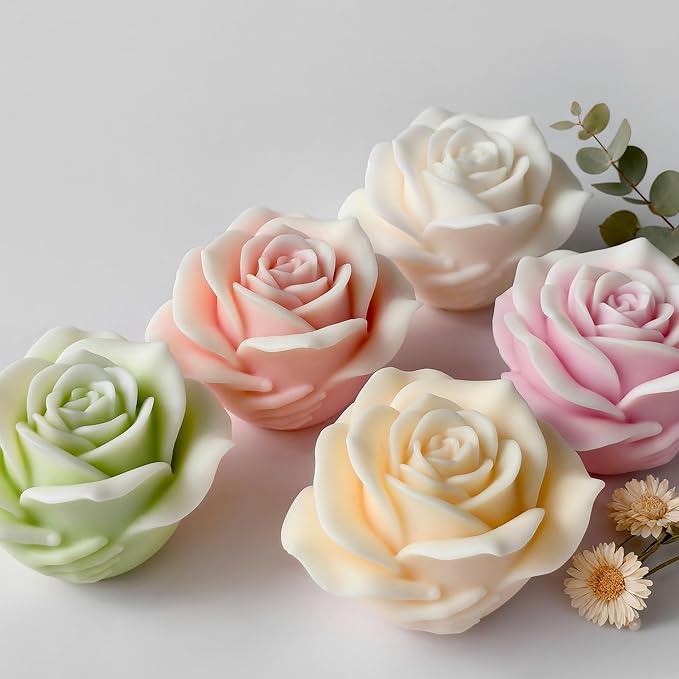 Hand Heart Cylinder Candle & Resin Mold - Resin Casting Silicone Molds for Home Decor & Candle Making Wave Spiral Mold