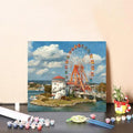Paint by Numbers Kit for Adults Playground Paint by Numbers Ferris Wheel DIY Crafts for Adults Canvas Paintings Kits, Hobbies for Women Art With Accessories for Gifts 20x20 Inch Without Frame M-704Z