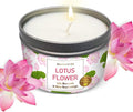 Magnificent 101 Long Lasting Lotus Flower Aromatherapy Candle - 6 Oz - 35 Hour Burn Time - ‎Sage & Bergamot Scented Soy Wax Smudge Candle for New Beginnings, Purification & Manifestation