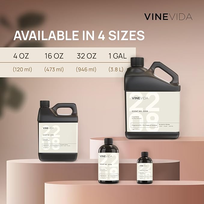 VINEVIDA Scent NO. 112 Fragrance Oil - 16oz (1lb) - Signature Scent: Charcoal Fragrance Oil for Candle Making - Made in USA Candle Scents Scents for Soap Making
