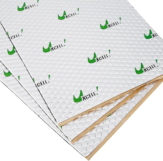 uxcell 34pcs 80mil 36sqft Car Sound Deadener Heat Insulation Mat Butyl Pad Damping Self Adhesive Deadening Material Door Roof Floor Sound Barrier