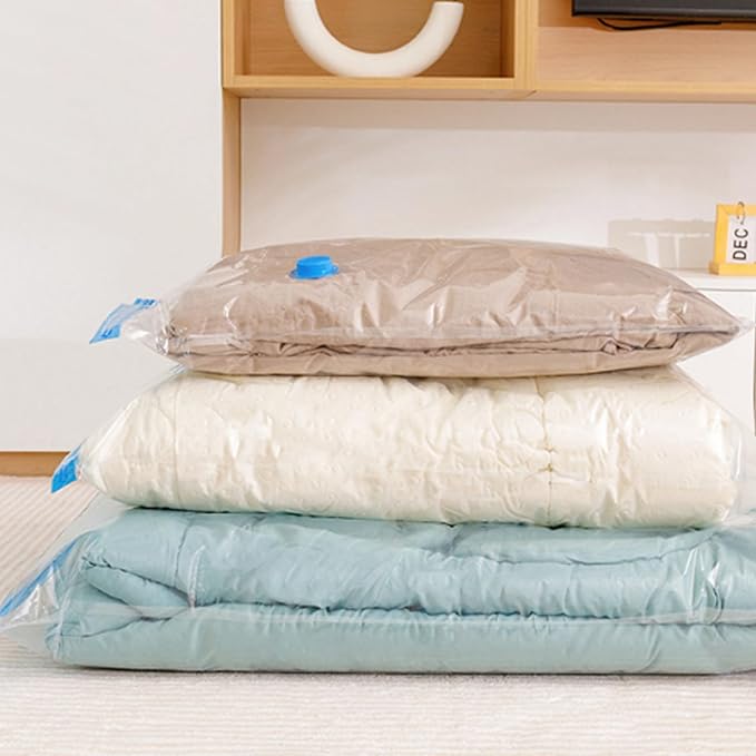 12Pcs 16x24 Inch Vacuum Storage Bags, Airtight Space-Saving Vacuum Seal Bags Portable Reusable Sealer for Home Travel Moving Supplies