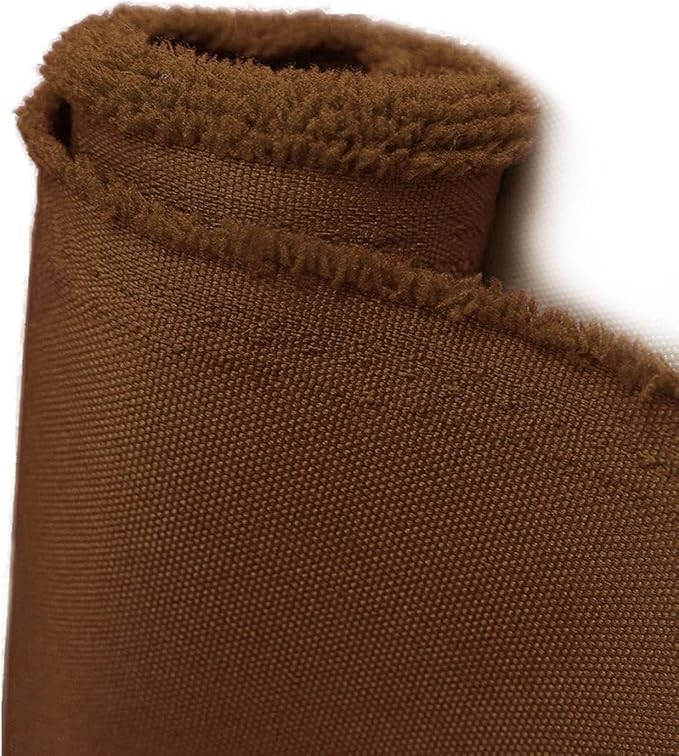 Foreate Waterproof Canvas Fabric by The Yard 600D Upholstery Fabric for Chairs 58" Wide Indoor Outdoor Water Resistant Canvas Polyester Material Sewing DIY Cloth, 10 Yards Brown