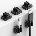 5Pack Cable Spring Holder Clips, Cord Organizer for Desk - Lamicall Adjustable Cord Wire Holder Keeper, Phone Charger Organizer Clips, Wire Cable Management for Nightstand Wall Car Office Desktop