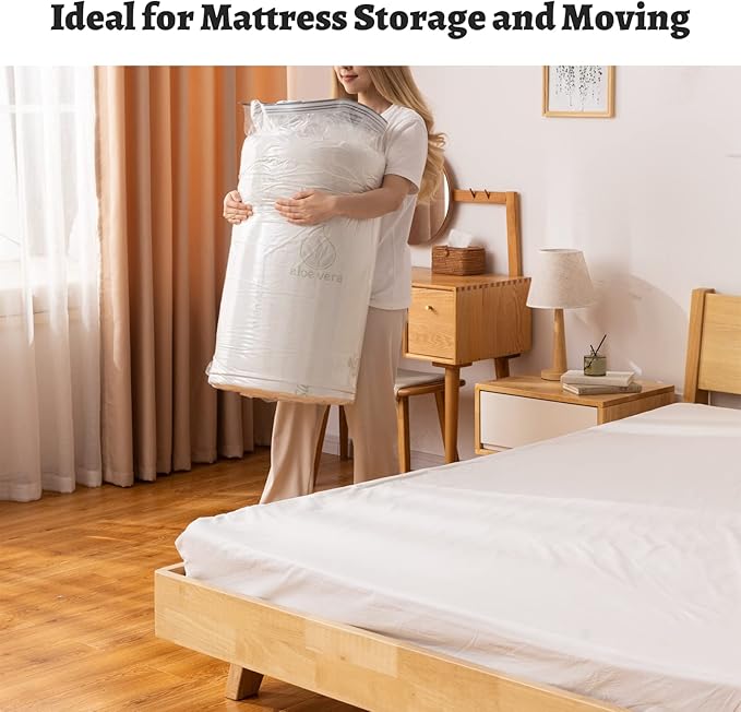 2 PCS Mattress Vacuum Bag, 86.7x39.4 inches Space Saver vacuum Storage Bags,Oversized Vacuum bags, MattressBag Vacuum Sealer Bag for Memory Foam Mattress Moving Shipping Storage