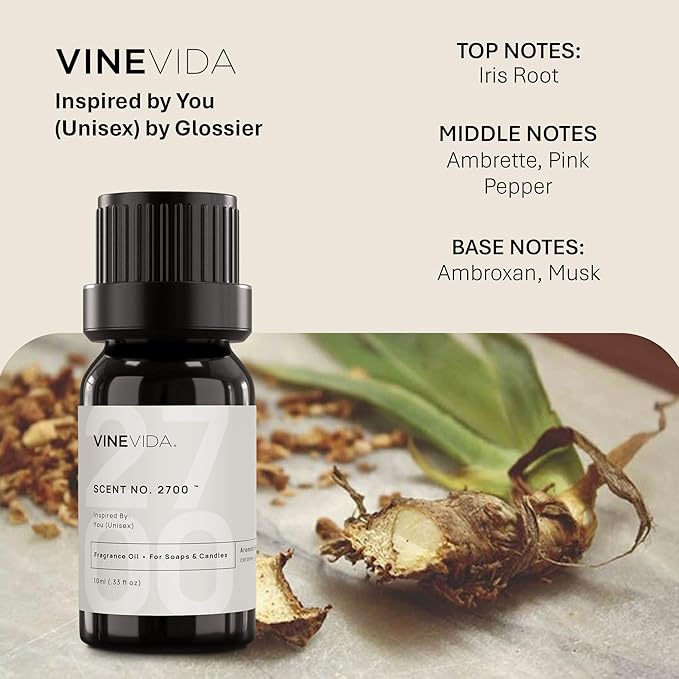 VINEVIDA [10mL] You (Unisex) Fragrance Oil for Candle Making - Natural Candle Oil Scents - Soap Making Essential Oil - Made in USA